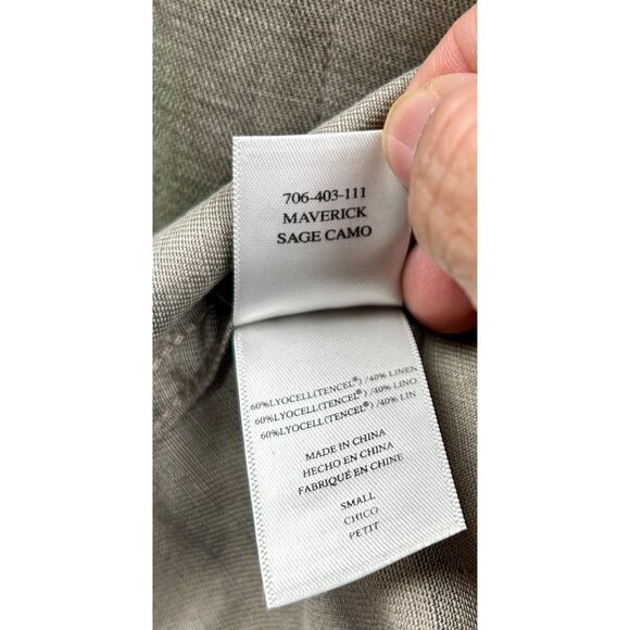 Rails Maverick Utility Jacket Sage Camo Womens Small Oversized Fit Linen Blend - Picture 6 of 12